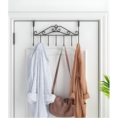 product_image_name-Generic-رف - رف متعدد الأغراض فوق الباب مع 7 خطافات لتعليق المعاطف والمناشف والحقائب والعباءات (قطعة واحدة من اللون المعروض)-5