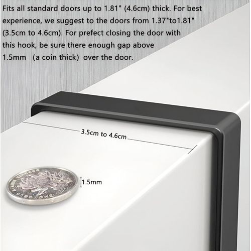 product_image_name-Generic-رف - رف متعدد الأغراض فوق الباب مع 7 خطافات لتعليق المعاطف والمناشف والحقائب والعباءات (قطعة واحدة من اللون المعروض)-8