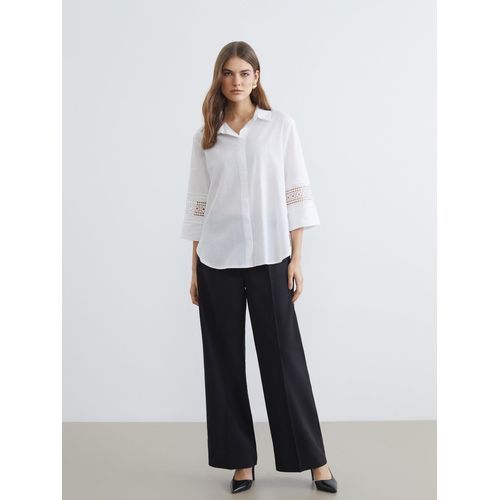 product_image_name-LC Waikiki-Lace Detailed Oversize Women's Shirt-2