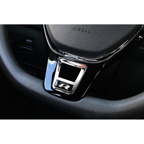 Generic (Black R Mark)Car Steering Wheel Trim R Line Emblem
