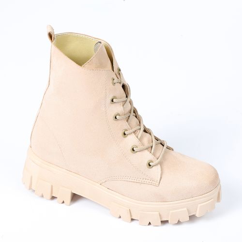 Buy Ice Club Suede Lace Up Ankle Light Beige Boot in Egypt