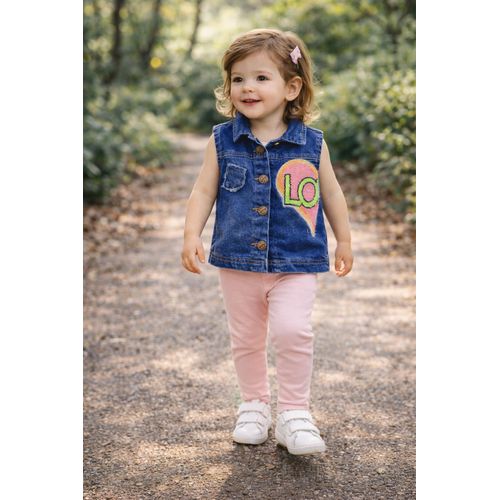 product_image_name-V A L Y A-Kids Denim Vest Sleeveless, Blue, Pink and Silver Sequin Pocket, Classic Collar, Button Front-1