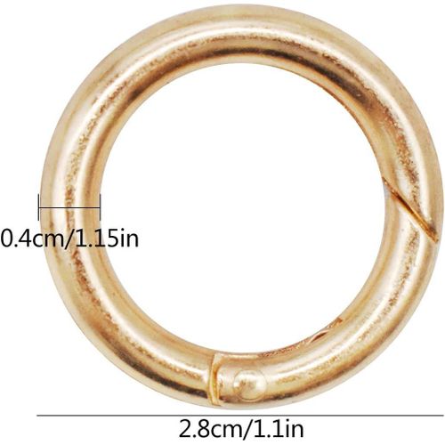 product_image_name-Generic-مفتاح حلقة زنبركية مستديرة NC، ديبايلي 60 قطعة مشبك تثبيت الزنبرك مشبك كارابينر حلقة O سبيكة Zi كارابينر مستديرة زنبركية مشبك زناد مشبك إصلاح حزام كتف مشابك إكسسوارات DIY للأطواق الحرفية (ذهبي)-4
