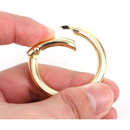 product_image_name-Generic-مفتاح حلقة زنبركية مستديرة NC، ديبايلي 60 قطعة مشبك تثبيت الزنبرك مشبك كارابينر حلقة O سبيكة Zi كارابينر مستديرة زنبركية مشبك زناد مشبك إصلاح حزام كتف مشابك إكسسوارات DIY للأطواق الحرفية (ذهبي)-6