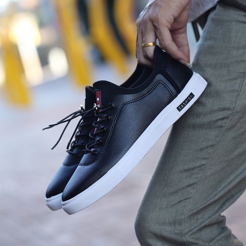 Fashion المنخفضة أعلى أحذية الرجال عارضة الأحذية كسول الأحذية السوداء