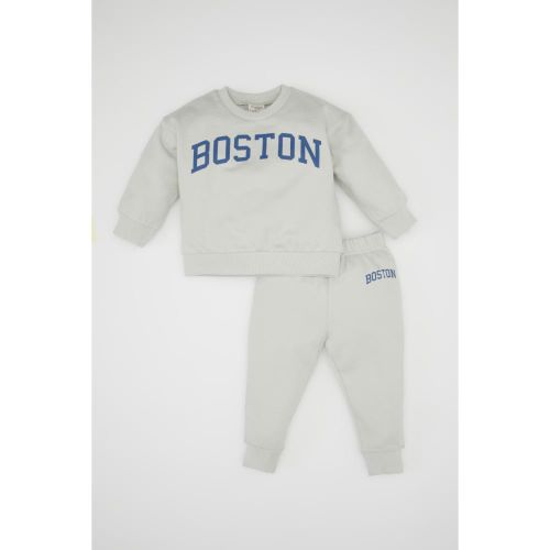 product_image_name-Defacto-Baby Boy Bike Neck Regular Fit Knitted Set - Lt.Grey-1
