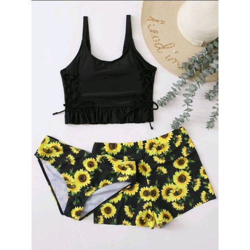 sunflower ruffle bikini
