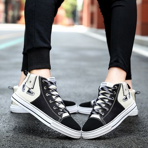 Buy Fashion Unisex Skateboard Shoes Canvas Shoes-Black in Egypt