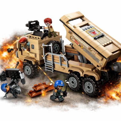 product_image_name-Qman-طقم تركيب كيو مان كومبات زون – شاحنة صواريخ عسكرية مع شخصيات - 409 قطعة - لعبة مركبات قتالية للأطفال-1