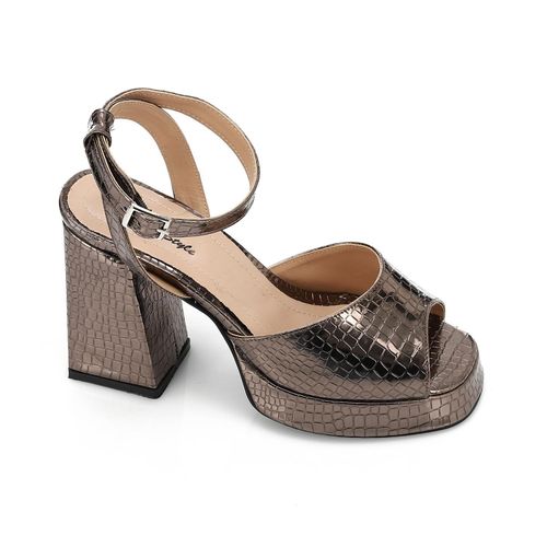 product_image_name-xo style-Women's Block Heel Metallic Sandals - Croc Pattern - Bronze-1
