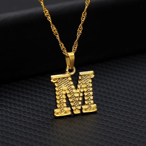 Gold m deals pendant mens