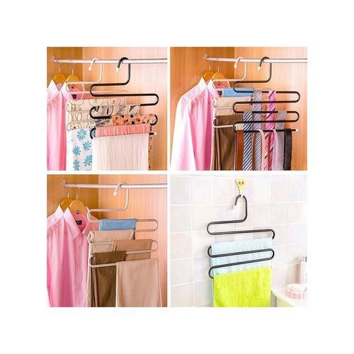 product_image_name-Generic-حامل الملابس المعدني S-Type متعدد الوظائف - 2 قطعة-2
