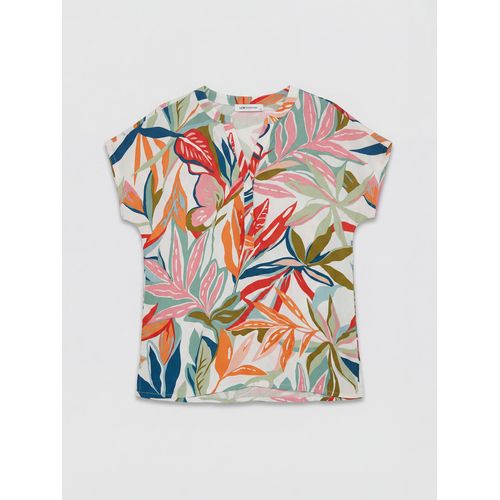 LC Waikiki V Neck Leaf Patterned Blouse - image 2
