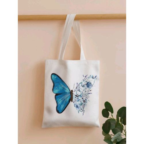 Buy Fashion Floral & Butterfly Print Tote Bag-5628 in Egypt