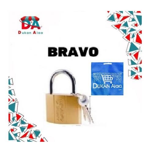 Buy Bravo Hard Computer Lock Bravo Key Gold 32mm + Gift Bag Dukan  Alaa in Egypt