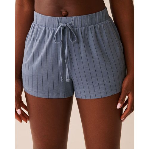 product_image_name-La Vie En Rose-Striped Soft Jersey Pajama Shorts-3