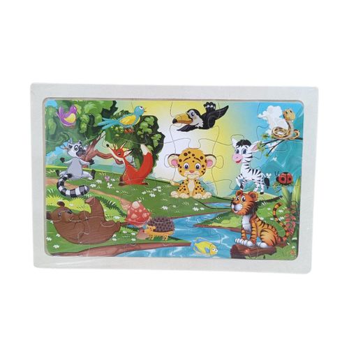 product_image_name-Generic-Wooden Puzzles 24 pcs Colorful Wood Puzzles for Kids - Ages 2-5-1