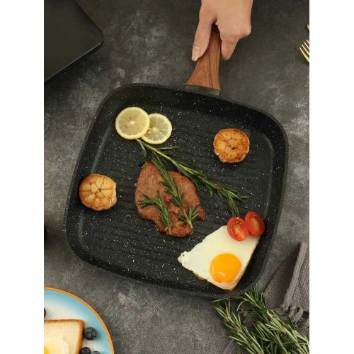 product_image_name-Generic-مقلاة جريل بان غير لاصقة للشواء بطلاء جرانيت مربع - 28 سم-8
