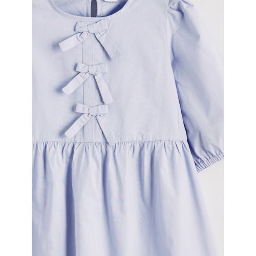 product_image_name-LC Waikiki-فستان بناتي بياقة دائرية مزين بفيونكة-2