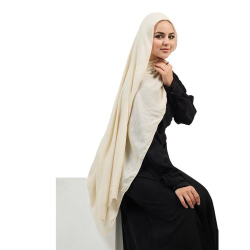 product_image_name-Flower-طرحة قطن مودال سادة - بيج فاتح-3