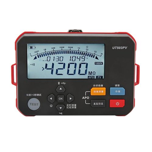 product_image_name-Uni-T-جهاز اختبار مقاومة العزل UT503PV، جهاز قياس التيار والجهد الكهربائي القصير للألواح الكهروضوئية، جهاز اختبار متعدد-1
