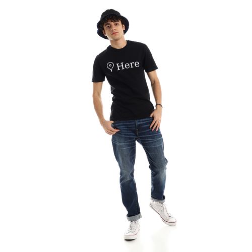 product_image_name-Mesery-تي شيرت قطن مطبوع للرجال من ميزري - أسود-6