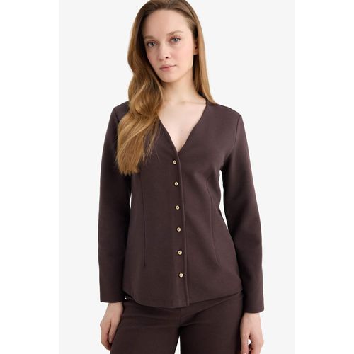 product_image_name-Defacto-Regular Fit V-Neck Cardigan-3