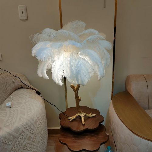 Generic Small Ostrich feather Tree Lamp - image 2