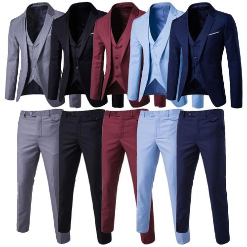 Plus Size 6XL-M Mens Suit Pants High Quality Men Solid Color Slim