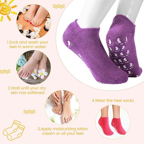 Silicone Gel Heel Pad Socks for Crack Heels Pain Relief for Men and Women –  Spunky Mart