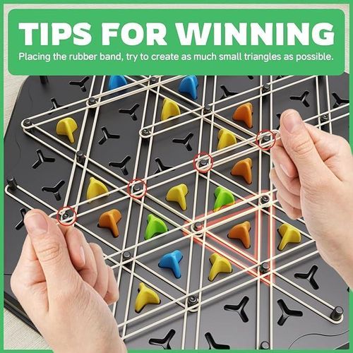 product_image_name-Generic-Wonka Chain Triangle Chess Game, Strategy Board Games for Kids 4-6-8-12, Chess Board Games for Adults, Family Games for Adults, Triangle Rubber Band Game, 2 to 4 Players, Christmas Birthday Gifts-3