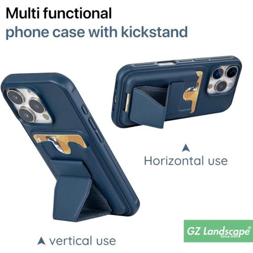 product_image_name-Generic-Leather case compatible with Honor X9D, shockproof leather for card storage and built-in stand, PU leather for a stylish look and comfortable grip (Gray)-5