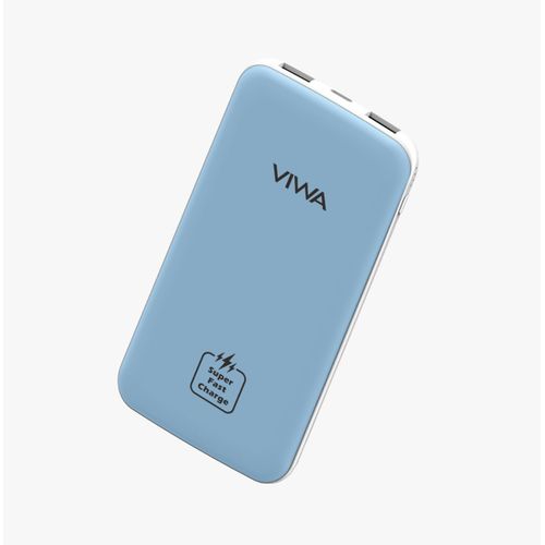 product_image_name-viwa-Rock 1 Dual-USB Port Power Bank 10000mAh Super Fast Charge - Sky Blue-1