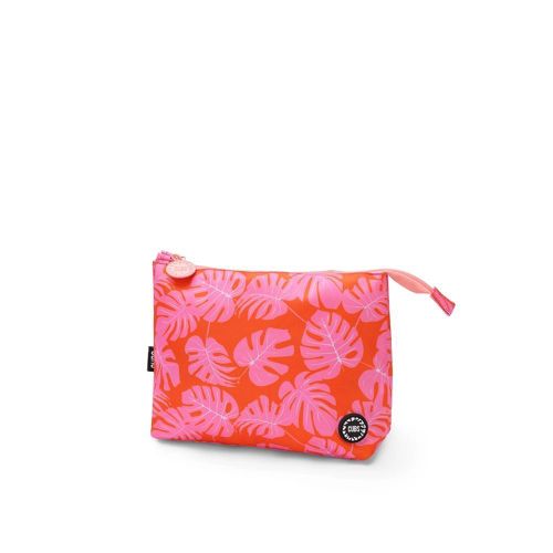 CUBS Orange Leaves Medium Pouch