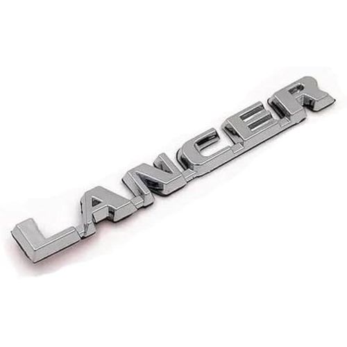 product_image_name-MT-3D Silver Car Logo Sticker Decal - Compatible with Lancer - Small Size 11.5cm Wide 1.2cm-1