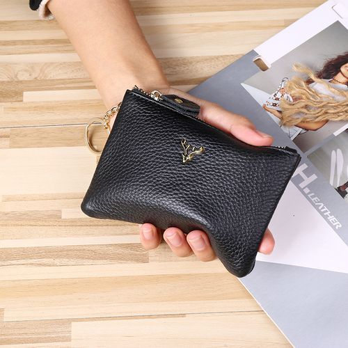 Fashion (Antlers Black)FONMOR Mini Purse Wallet Women Genuine