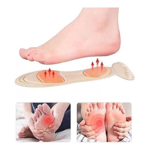 product_image_name-Generic-أجزاء النعل الداخلي للأحذية من فوم ميموري، قابلة للتشذيب لتناسب حتى المقاس 40 لتخفيف آلام القدم، راحة وحماية أثناء المشي، وسادات ناعمة قابلة للتعديل، دعم للقدم بيج حتى المقاس 40-5