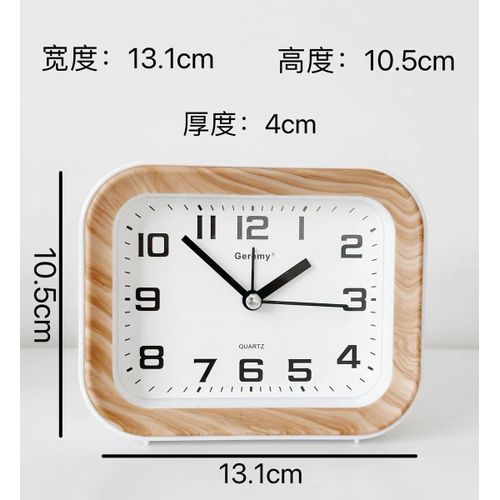 product_image_name-Generic-منبه مكتب كوارتز بتصميم خشبي أنيق -ساعة منبه بعقارب وصوت واضح -منبه نوم لغرف النوم والمكاتب -حجم صغير وعرض واضح (بني غامق)-5