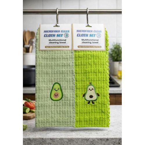 product_image_name-Generic-طقم من 3 قطع من مناشف الأطباق المطرزة برسومات الأفوكادو، سريعة الجفاف-2