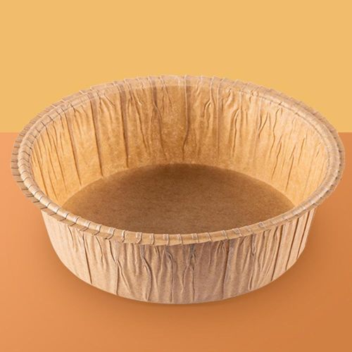  Round Paper Baking Cake Pan, Disposable Brown Baking