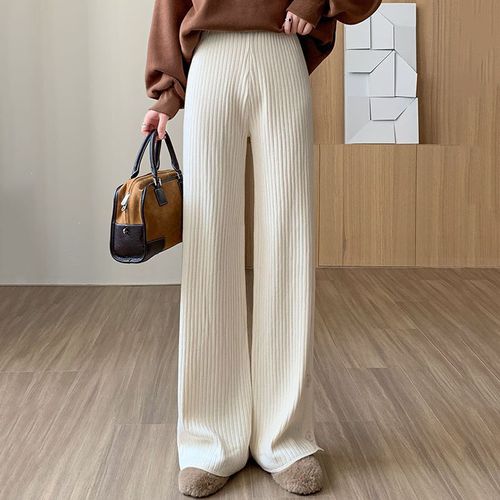 Fashion (apricot Regular)High Waisted Straight Pants For Women