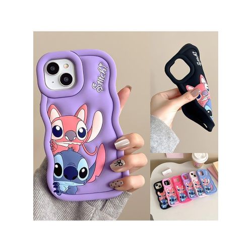 Lilo and Stitch Cartoon 3D Wavy Soft Silicone Phone Case