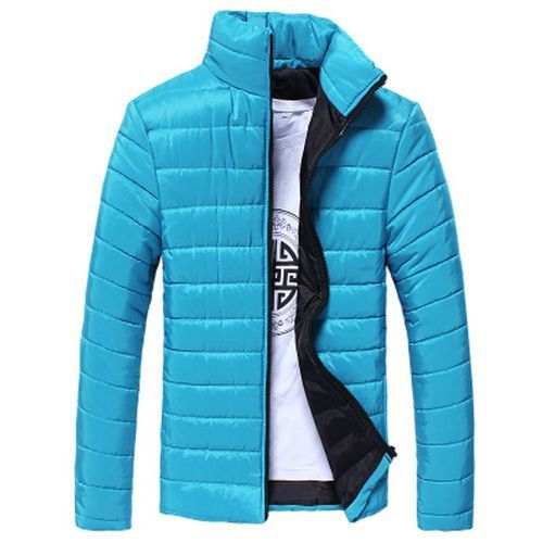 Buy Fashion Hiamok Men Boys Casual Warm Stand Collar Slim Winter Zip Coat Outwear Jacket in Egypt