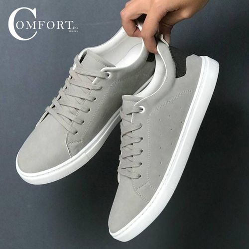 اشتري Comfortable And Elegant Men's Suede Shoes -Gray في مصر