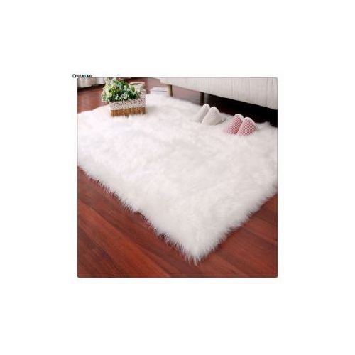 product_image_name-NA brand-سجادة فرو باللون الأبيض الفاتح - 180 × 100 سم-1