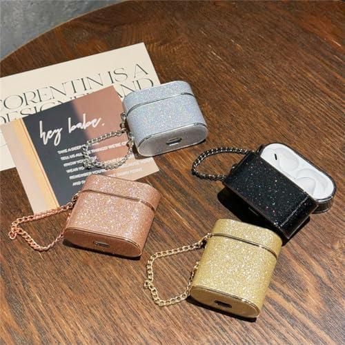 product_image_name-Generic-جراب لامع مزين بالترتر من تين تك متوافق مع AirPods 4، مناسب للفتيات والسيدات، غطاء حماية فاخر لامع لسماعات AirPods من الجيل الرابع (2024) مع سلسلة معدنية وأداة إزالة (فضي).-4