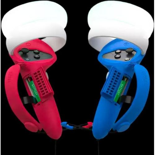 product_image_name-Kiwi-غطاء مقابض مع أحزمة مفصلية لنظارة Oculus Quest 2 - الأزرق مع الأحمر-1