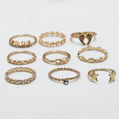 fluffy women accessories Set Of Rings 9 Pcs Fluffy Women's