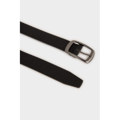 product_image_name-Defacto-Man Oval Buckle Faux Leather Casual Belt-3