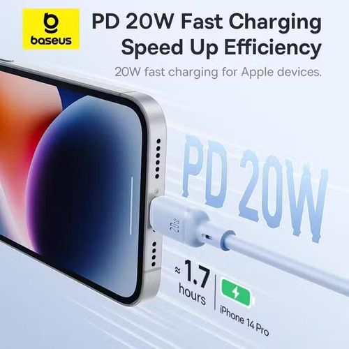 product_image_name-Baseus-Silky Series USB-C to Lightning Cable 20W - 1M - White-5